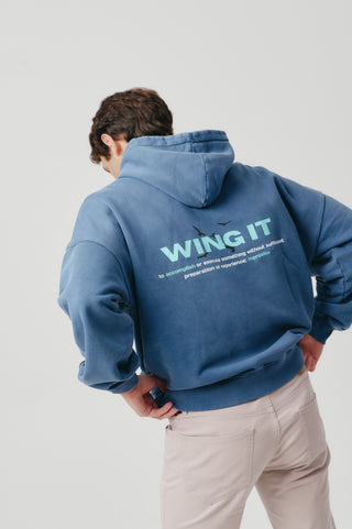 Hoodie´24 .washed blue.