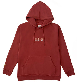 Hoodie make my day .burgundy.